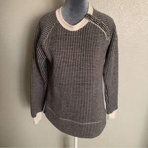 Columbia Women’s Medium Black White Chillin Chalk Houndstooth Sweater